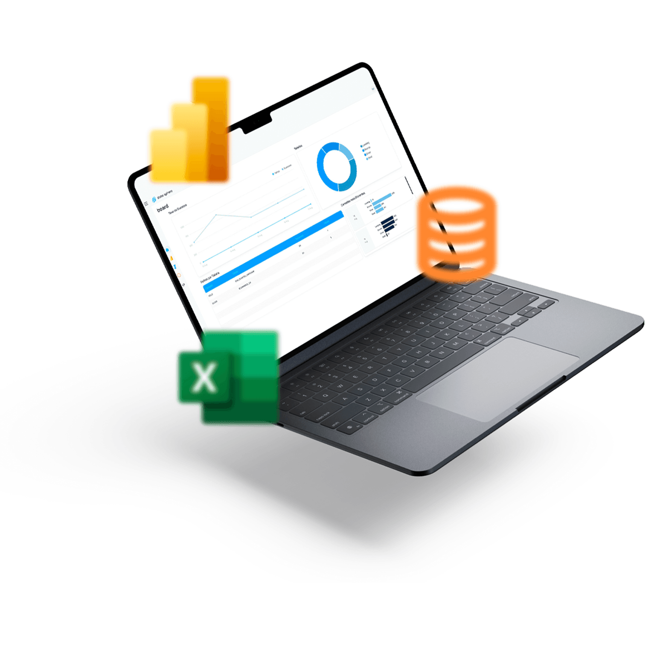 Notebook displaying a data dashboard